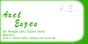 axel eszes business card